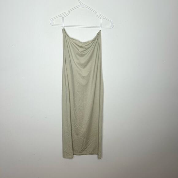Reformation Galactic Knit Strapless Tube Dress Tan - Picture 5 of 5